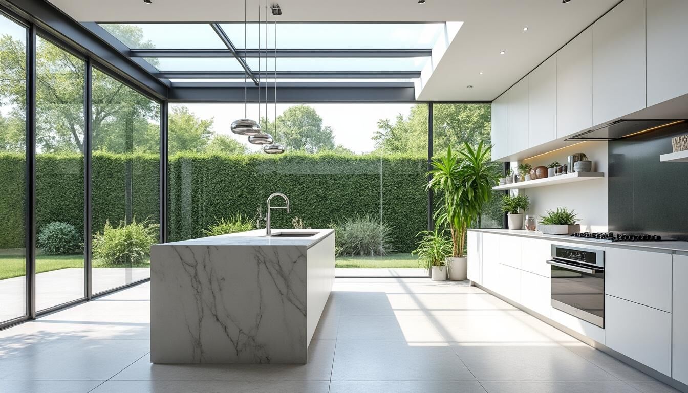 Découvrez nos 10 conseils pratiques pour aménager avec succès une cuisine dans votre véranda. Maximisez l'espace, harmonisez les couleurs et choisissez des matériaux adaptés pour créer un lieu convivial et fonctionnel qui ravira vos moments de partage en famille ou entre amis.