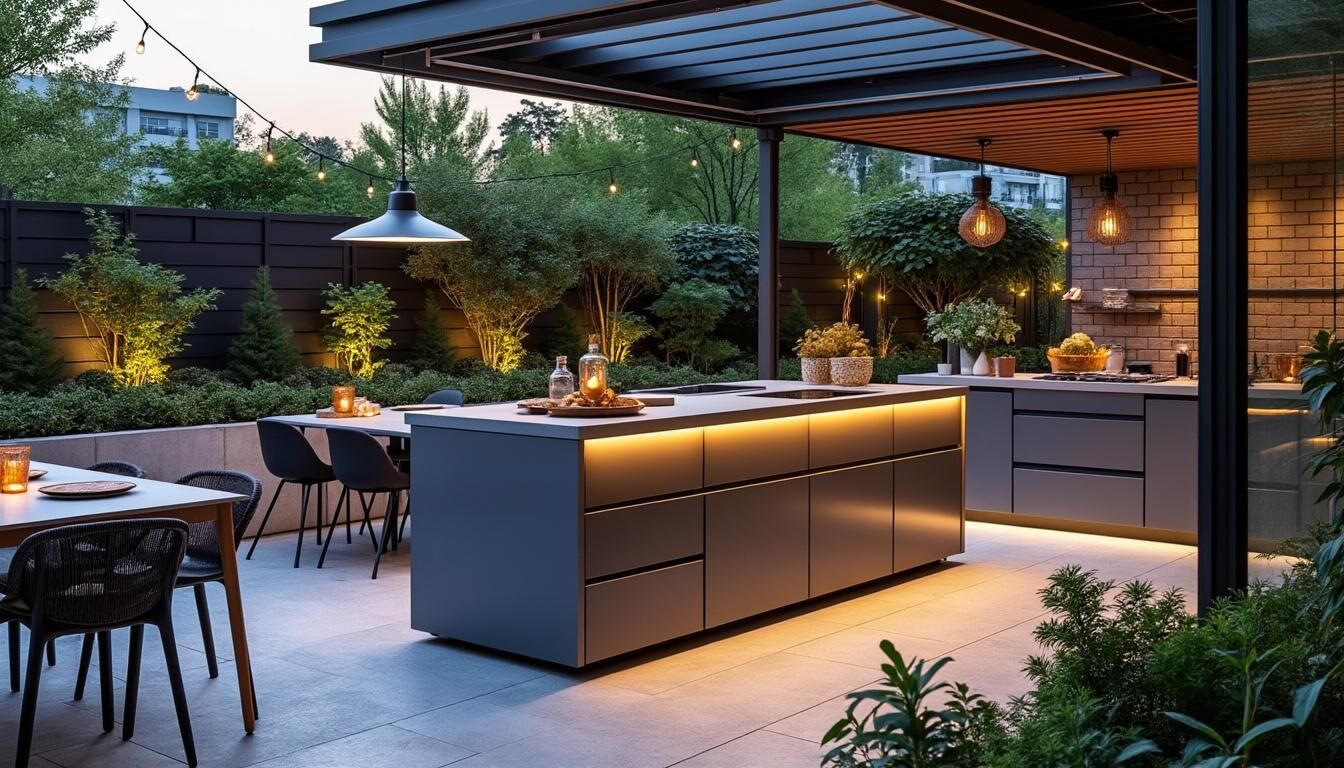 Découvrez 6 idées inspirantes pour aménager une cuisine d'été accueillante et conviviale avec un bar. Transformez votre espace extérieur en un véritable lieu de rencontre, parfait pour des repas en famille ou entre amis, tout en profitant des belles journées ensoleillées.